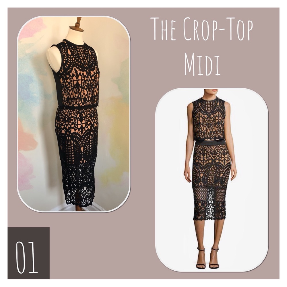 Few Moda New York - Crop Top & Midi - Size Small